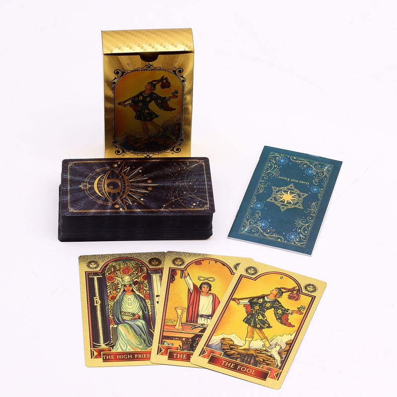 Blue & Gold Foil Tarot Card Set - All Seeing Eye - with booklet product image