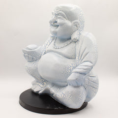 Laughing Buddha Lamp Sky Blue - Round Stand product image 7