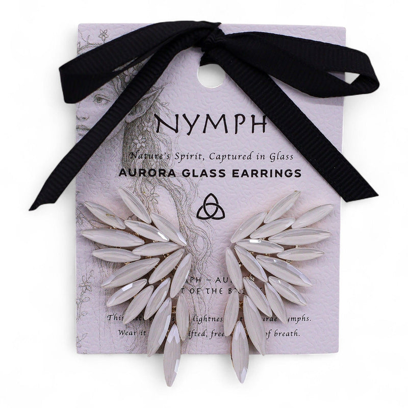 Pearl - Vintage Glass - Angel Wings - Earrings product image