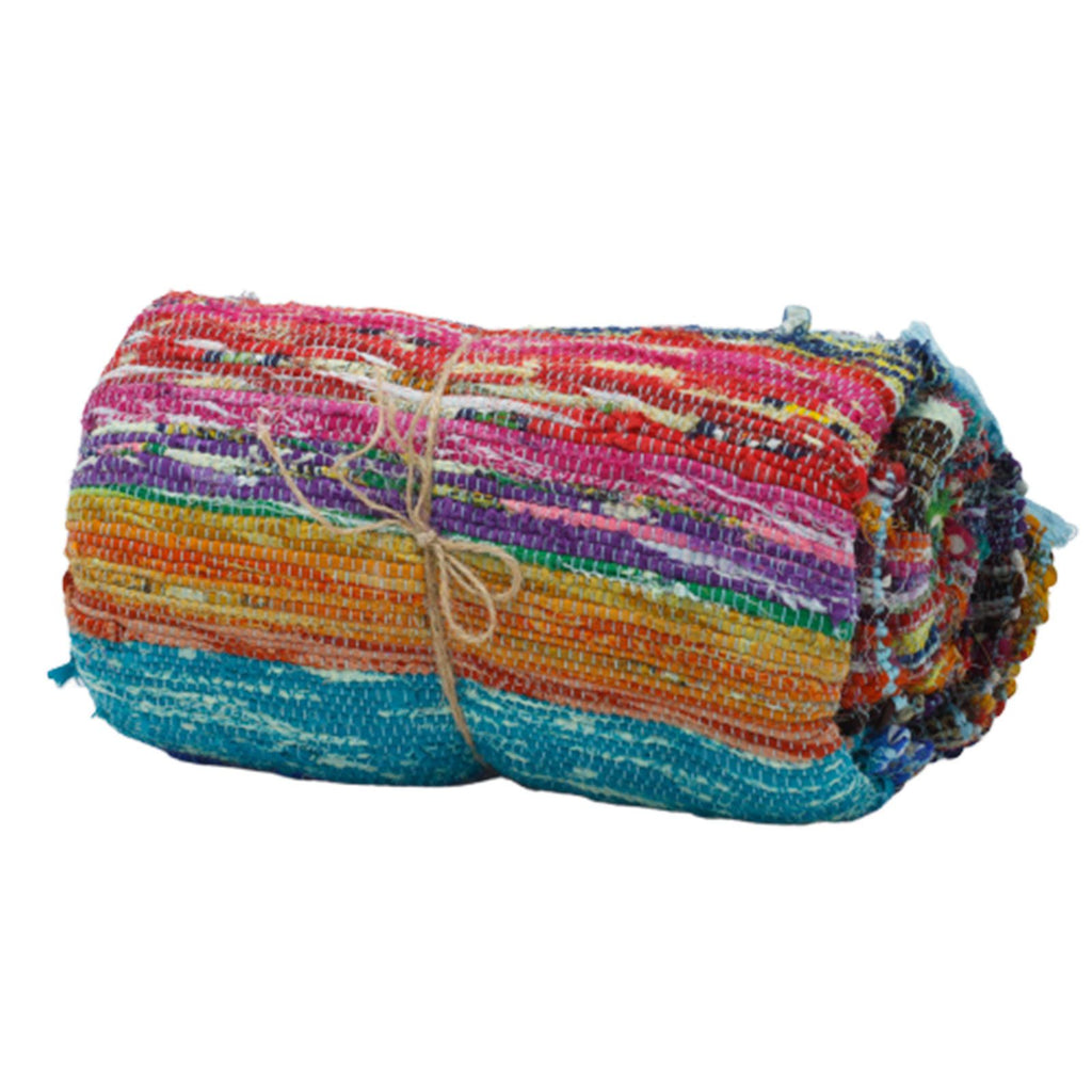 153 x 90cm Luxury Rag Rug - Blue product image 6