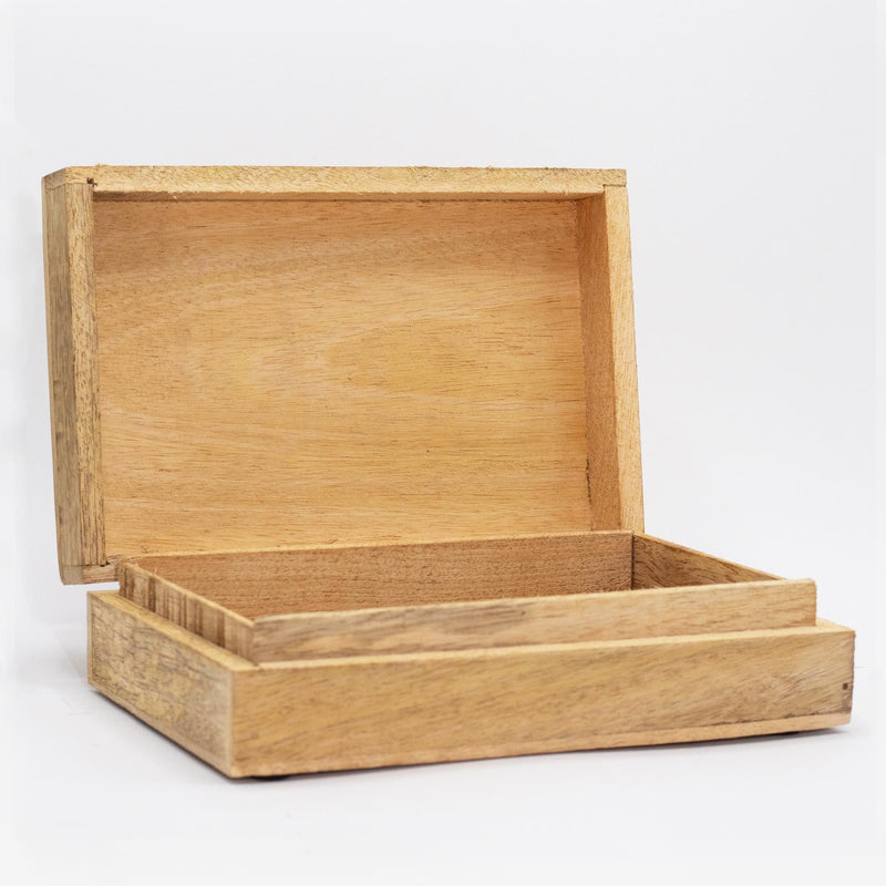 Big Rectangle Box 21.5x14x6.3cm - Hamsa Whitewash product image