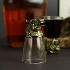 Gift Set of 12 Bottom Up Shot Glasses (25ml) - Forest & Mystical Creatures - Antique Bronze product image 11