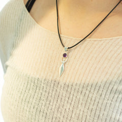 Indian Devotional Pendant - Silver Plated (45cm Cord)- Goddess Amethyst product image 4