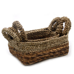 Banana Leaf & Seagrass Square Basket- Set of 3 product image 7