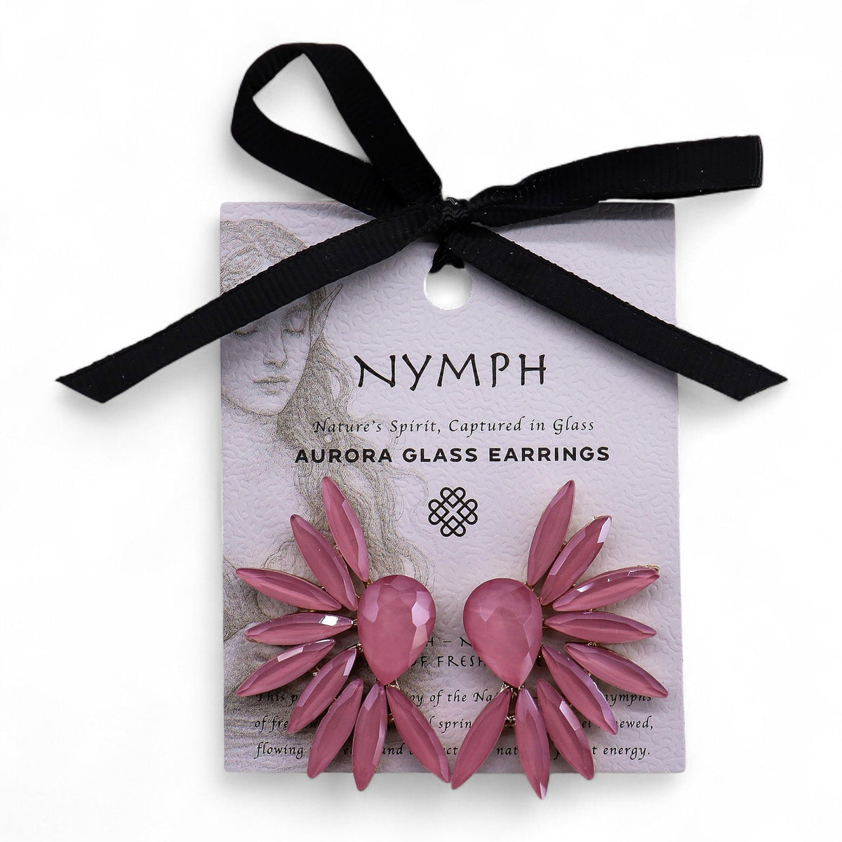Soft Pink - Vintage Glass - Angel Wings - Earrings product image 3