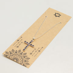 Indian Devotional Pendant - Silver Plated (45cm Chain)- Ionite Crucifix product image 3