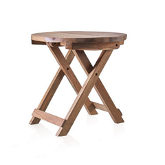 Round Folding Coffee Table - 50cm - Recycled Wood product image 4