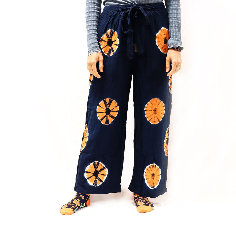Japanese Style Lounge Pants - Blue & Orange - L product image