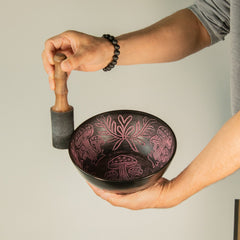 Aluminum Singing Bowl - Magic Mushroom - Pink (20cm) product image 6