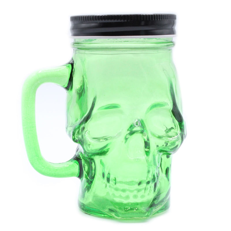 Funky Mason Jar - Skull - Green product image