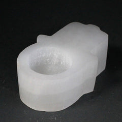 Selenite Hamsa Candle Holder product image