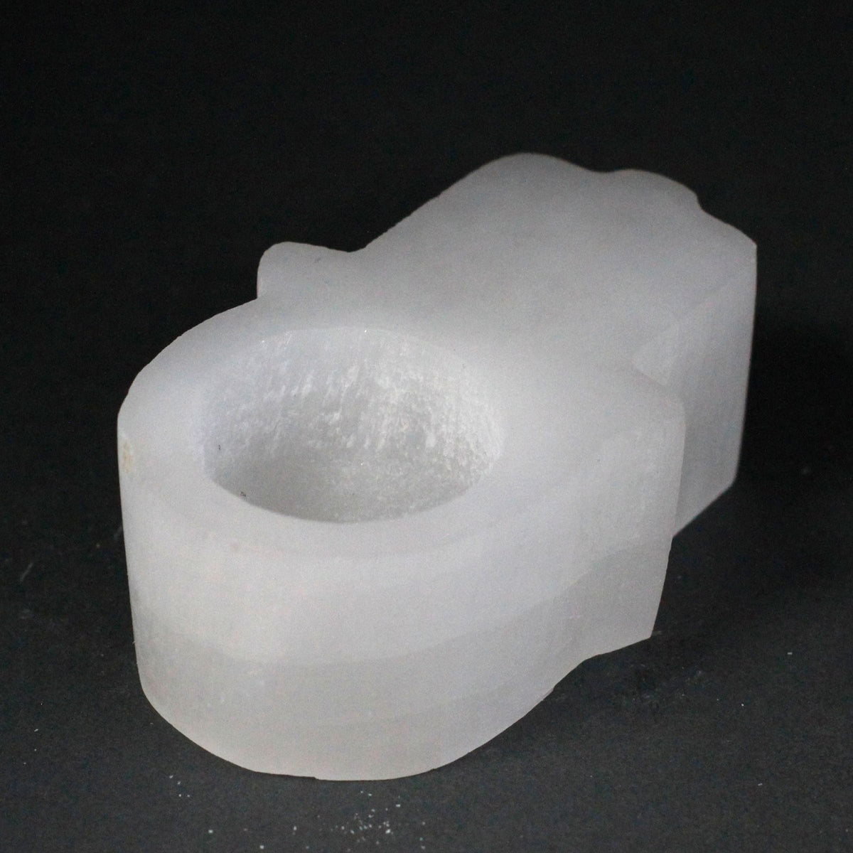 Selenite Hamsa Candle Holder product image