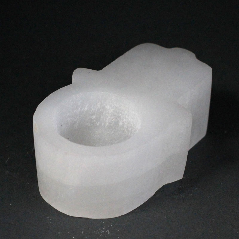 Selenite Hamsa Candle Holder product image