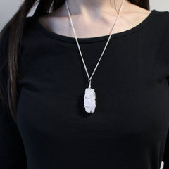 Cascade Wrapped Gemstone Necklace - Rough Opalite product image 2