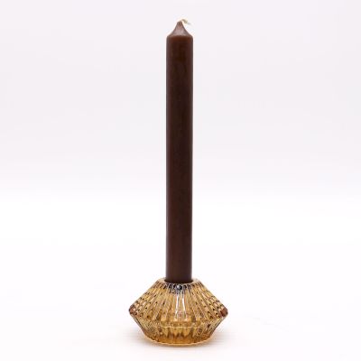 Flower Flip Dinner Candle / Tealight Holder - Antique Amber product image 3