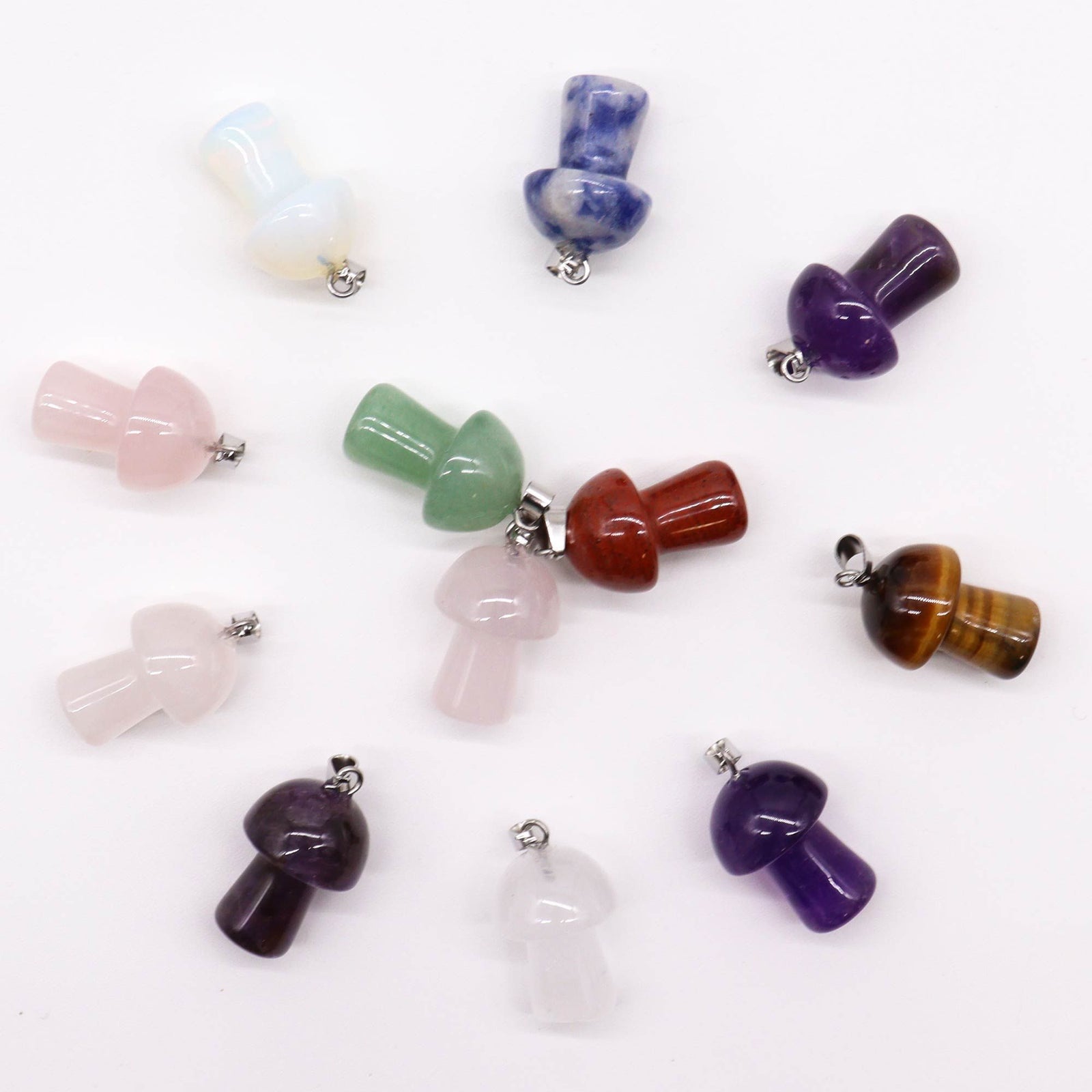 Gemstone Mushrooms Pendants (12 assorted) 20x15mm product image