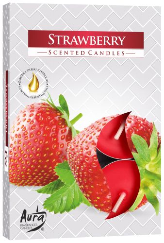 Set of 6 Scented Tealights - Strawberry product image