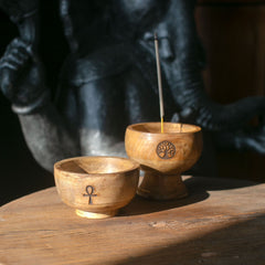 Lrg Ritual Bowl Incense Cone Holder 11x6.cm - Om product image 3