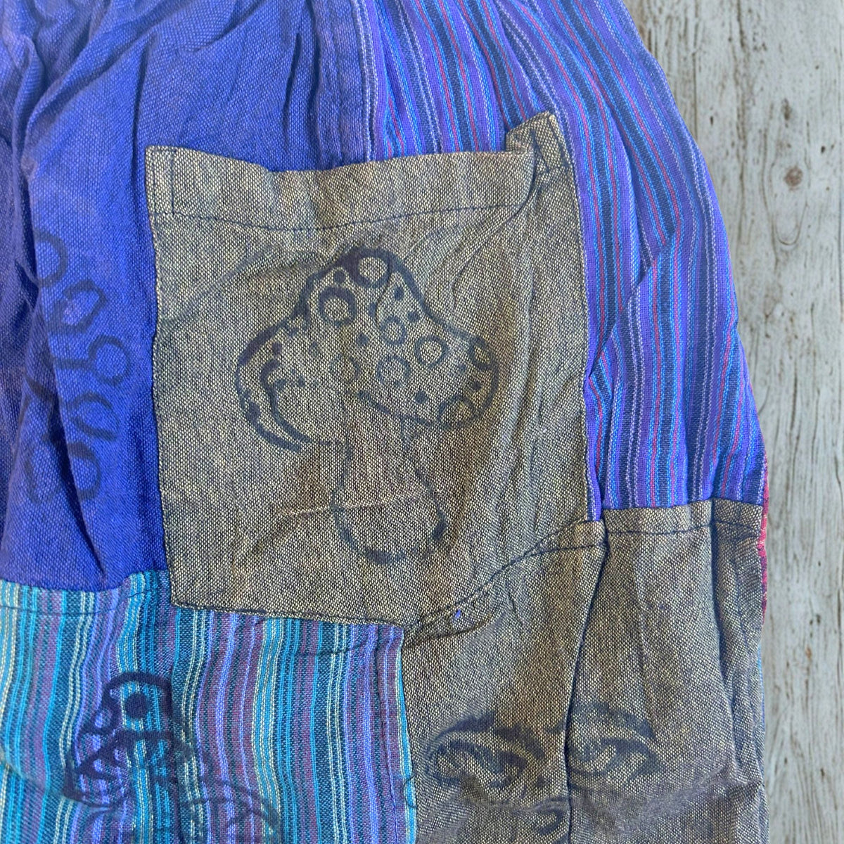 Nomad Sari - Mushroom Pants - Block Print Designs - Purple Tones S/M product image 4