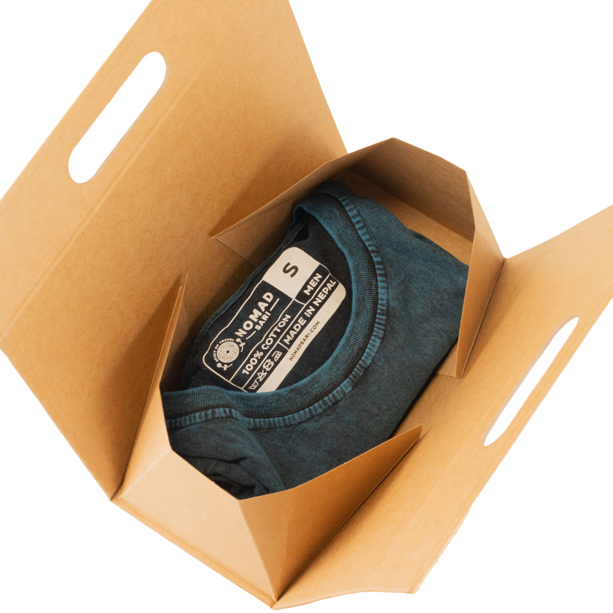 Flat Pack Gift Box - Hand Box (20x10x20cm) - Brown Craft - product image 4