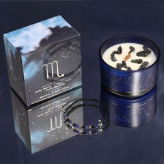 Zodiac Crystal Candle with Gemstone Bracelet - Scorpio product image 6