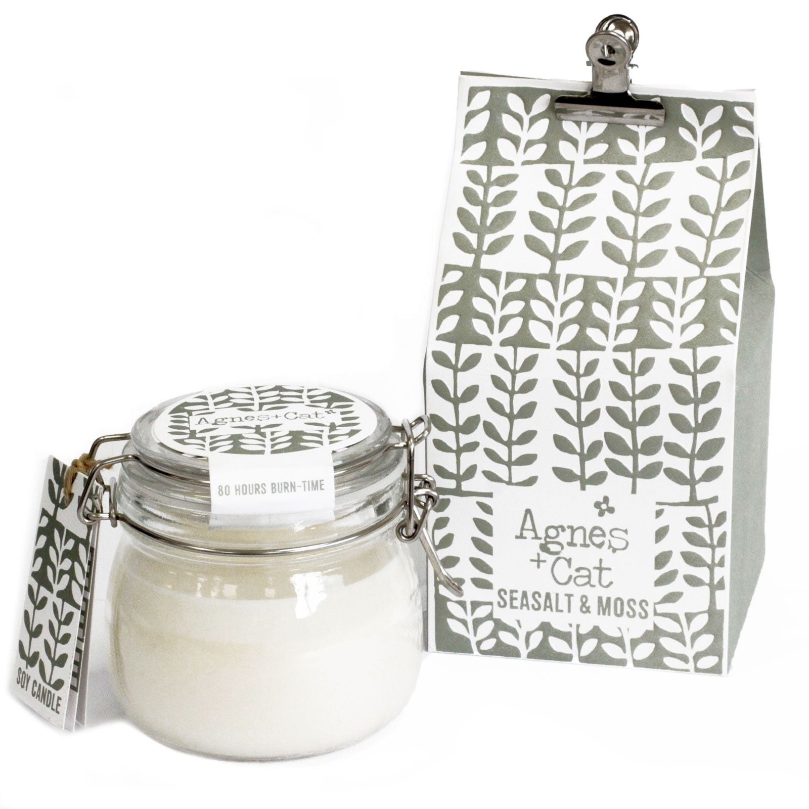 Agnes + Cat Kilner Jar Candle - Seasalt and Moss product image
