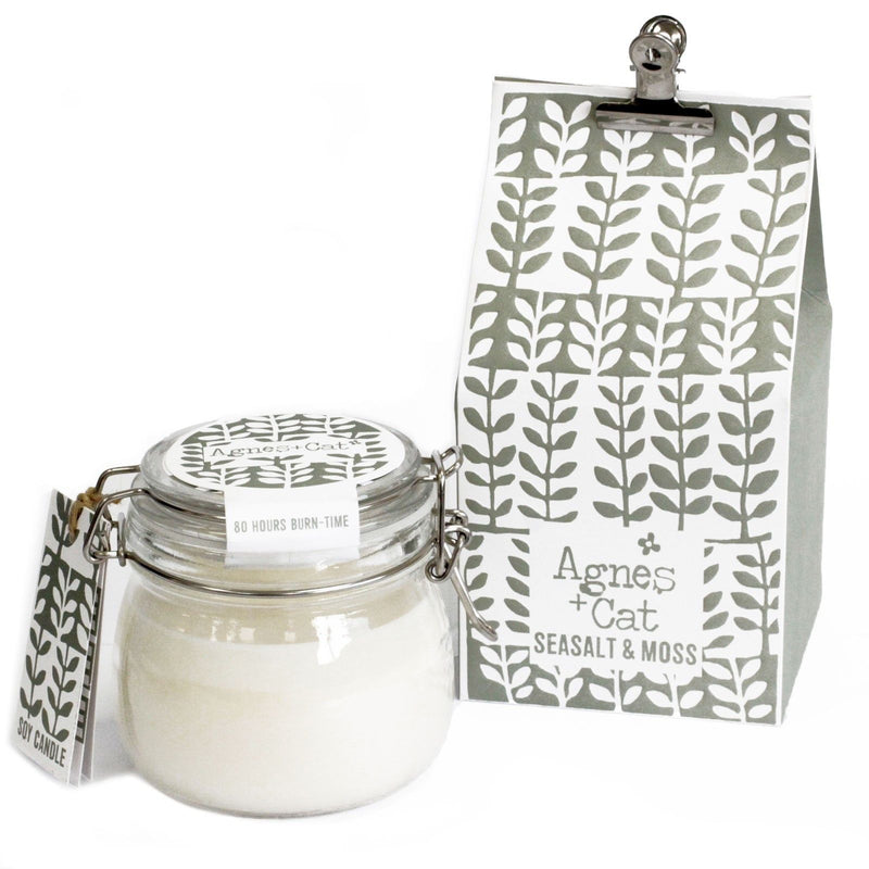 Agnes + Cat Kilner Jar Candle - Seasalt and Moss product image