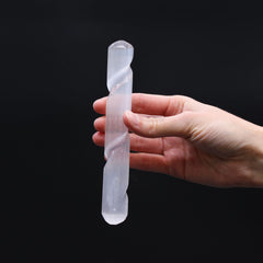Selenite Spiral Wand - 16 cm ( Round Both Ends) product image 2