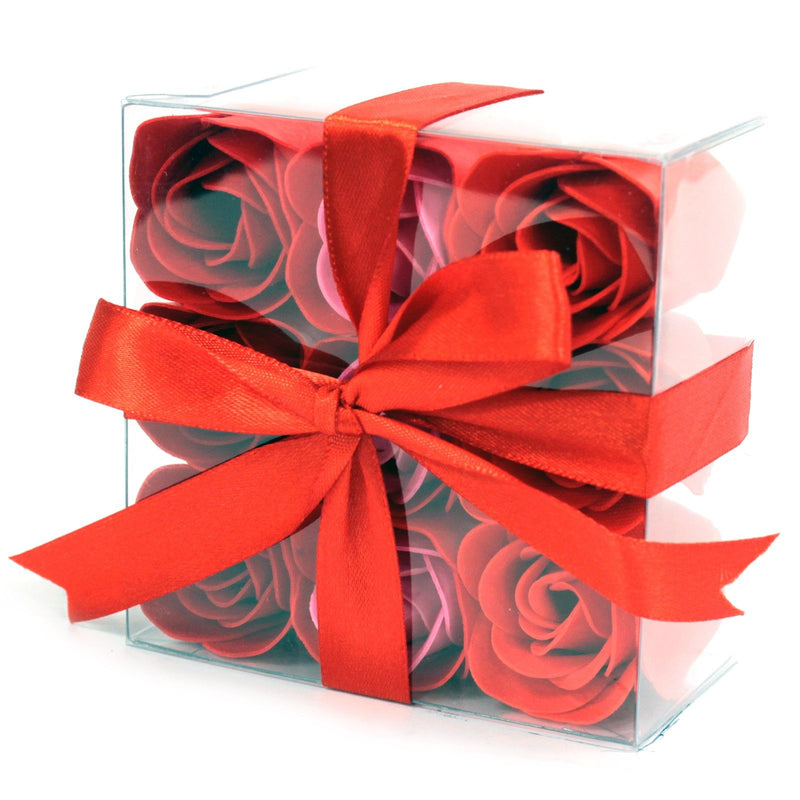 Set of 9 Soap Flowers - Red Roses product image