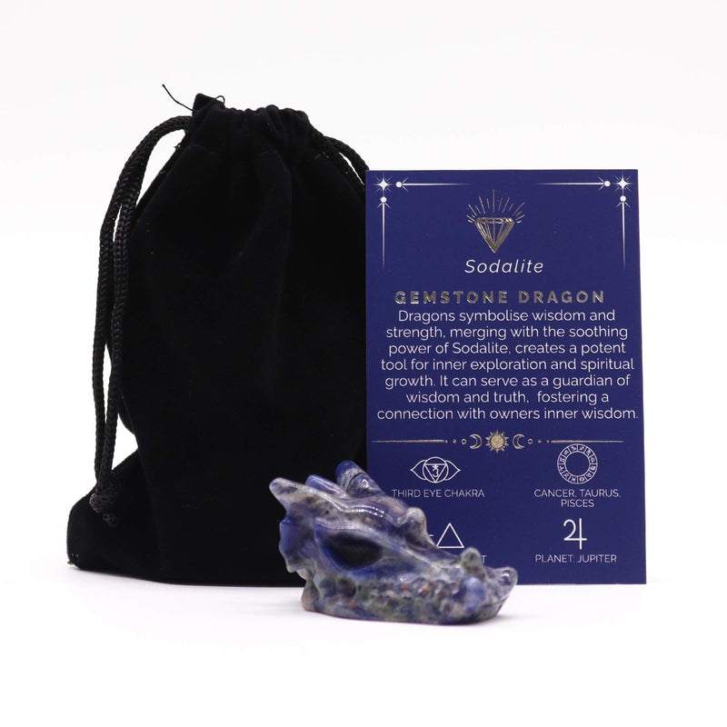 Gemstone Small Dragon Head- Sodalite product image