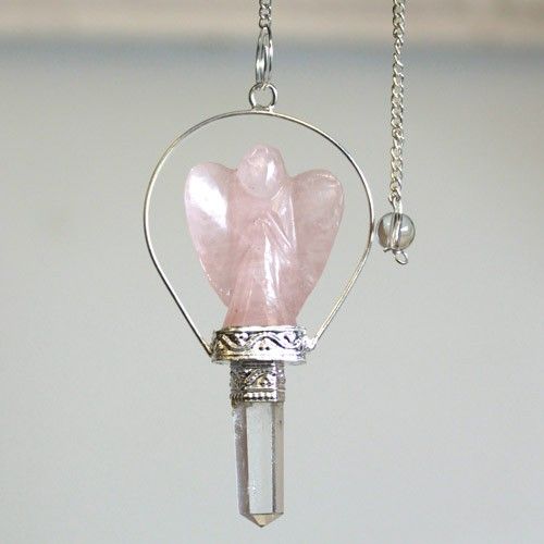 Angel Pendulum with Ring- Rose Quartz product image