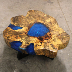 Tamarind and Resin Coffee Table - Sky Blue product image 4
