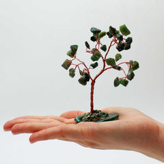 Gemstone Tree - Green Aventurine on Green Agate Base (35 stones) product image 2