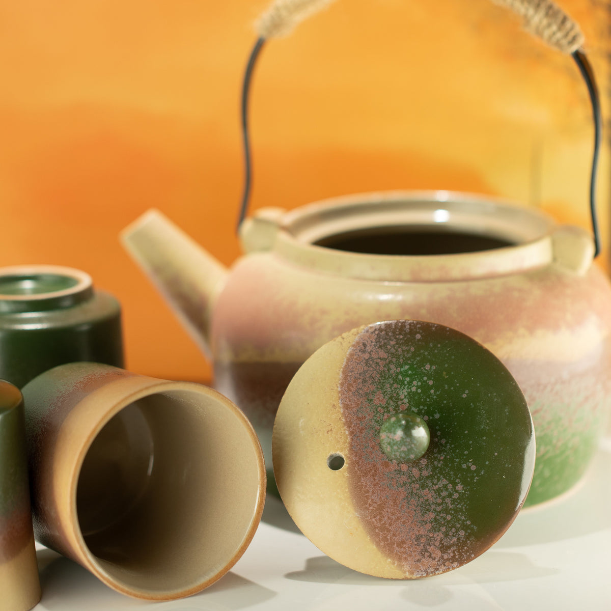 Japanese Kyusu Style Tea Set - For Green Tea - Four Cups - product image 4
