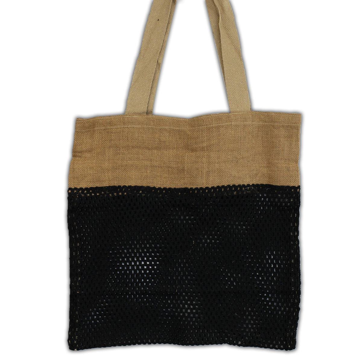Pure Soft Jute and Cotton Mesh Bag - Black product image 4