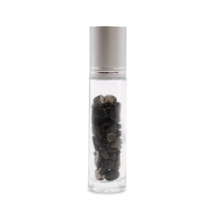 Gemstone Essential Oil Roller Bottle - Black Tourmaline - Silver Cap product image 2