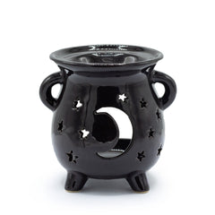 Cauldron Oil Burner - Moon & Stars - Black product image 2