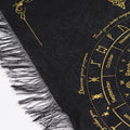 Ancient Witch Pendulum Divination Cloth - Sun Face - Black & Gold product image