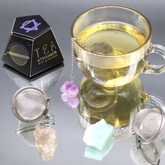 Raw Crystal Gemstone Tea Strainer - Black Obsidian product image 2