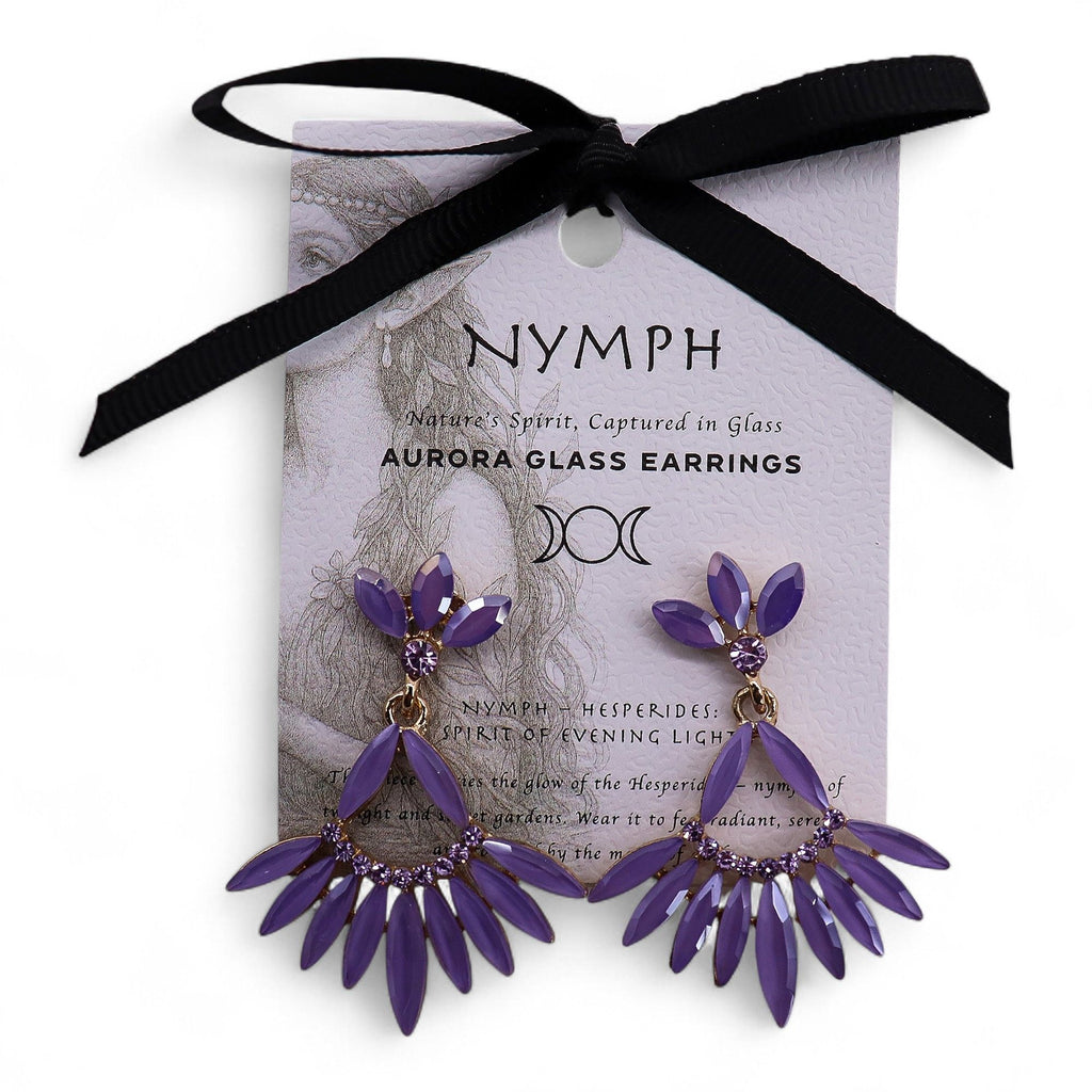 Lavender - Vintage Glass - Long Drop - Earrings product image 5