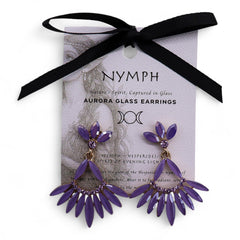 Lavender - Vintage Glass - Long Drop - Earrings product image 5