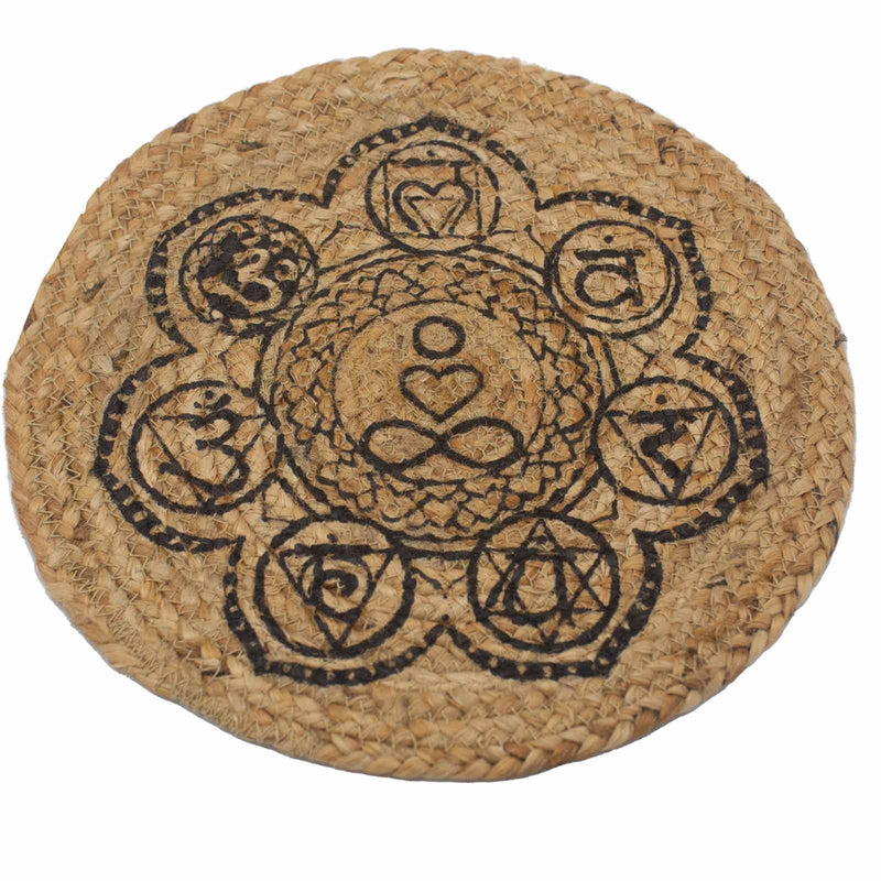 Natural Place Mat - Jute 30cm - Chakra Print product image
