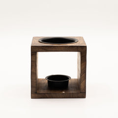 Square Mango Wood Oil Burner - Yin Yang product image 3