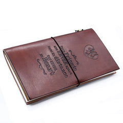 Handmade Leather Journal - True Friends - Brown (80 pages) product image