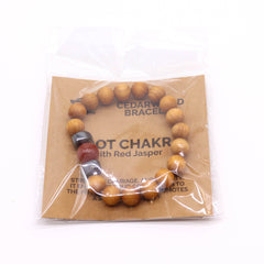 Cedarwood Root Chakra Bangle with Red Jasper product image 2