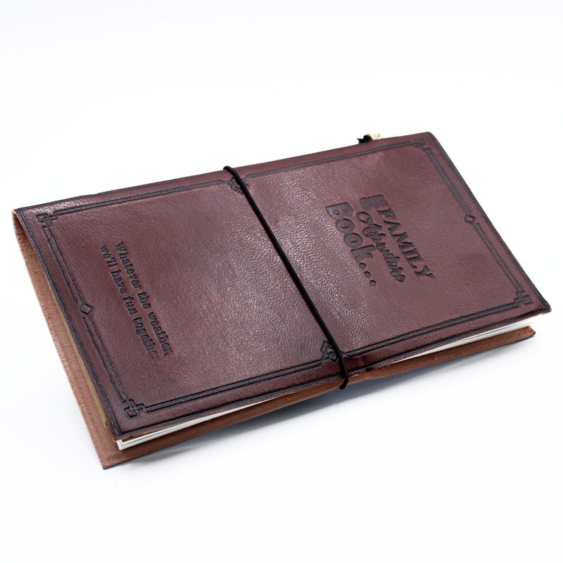 Handmade Leather Journal - Our Family Adventure Book - Brown (80 pages) product image