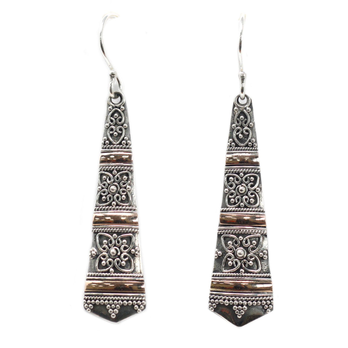 Silver & Gold Earring - Tribal Drops product image 5