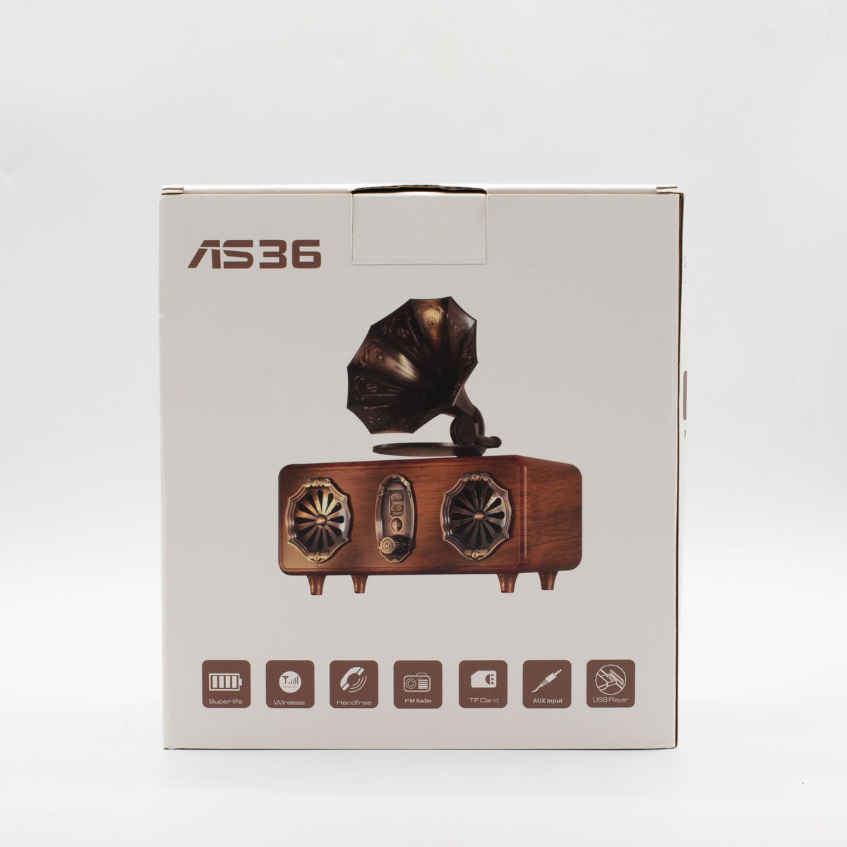 Retro Mini Double Gramophone Speaker - Bluetooth - 5.4 watt x 2 product image 3