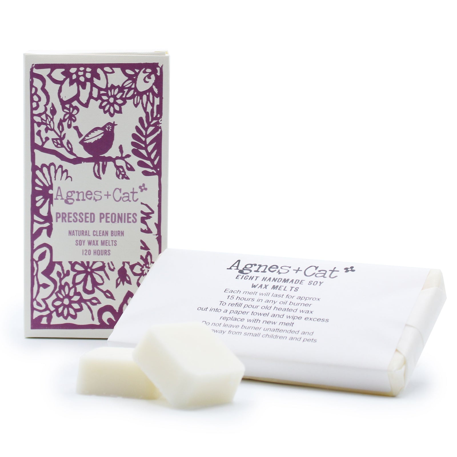 Agnes + Cat Box of 8 Wax Melts - Pressed Peonies product image