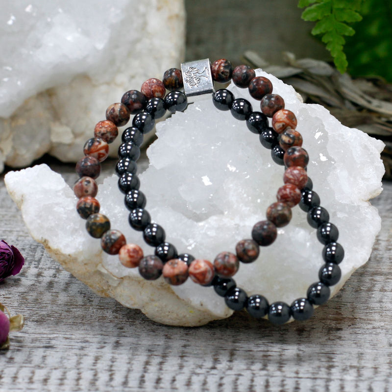 Magnetic Gemstone Bracelet - Leopard Skin product image